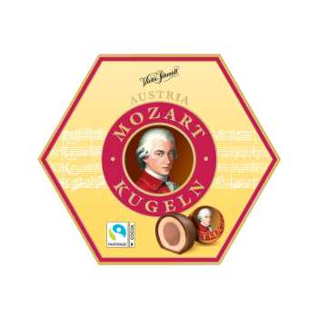 Preview: Victor Schmidt Austria Mozartkugeln, 18 Stück 297 Gramm Dose im Geschenkkarton